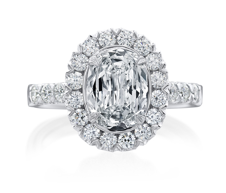 Christopher Designs L'Amour Oval Halo Engagement Ring Setting