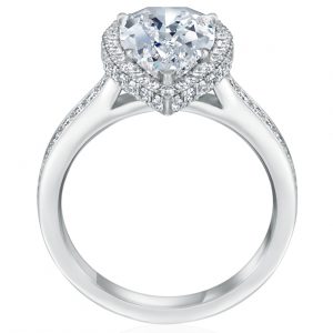 Pear Diamond Engagement Ring Halo Setting