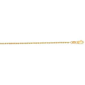 14K Gold 1.25mm Diamond Cut Rope Chain NECKLACE Bailey's Fine Jewelry