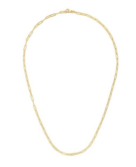 Paperclip Link Chain in 14k Yellow Gold