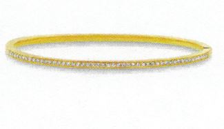 Thin Diamond Bangle Bracelet