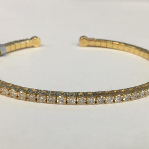 Diamond Flex Cuff Bracelet in 14k Yellow Gold BRACELET Bailey's Fine Jewelry
