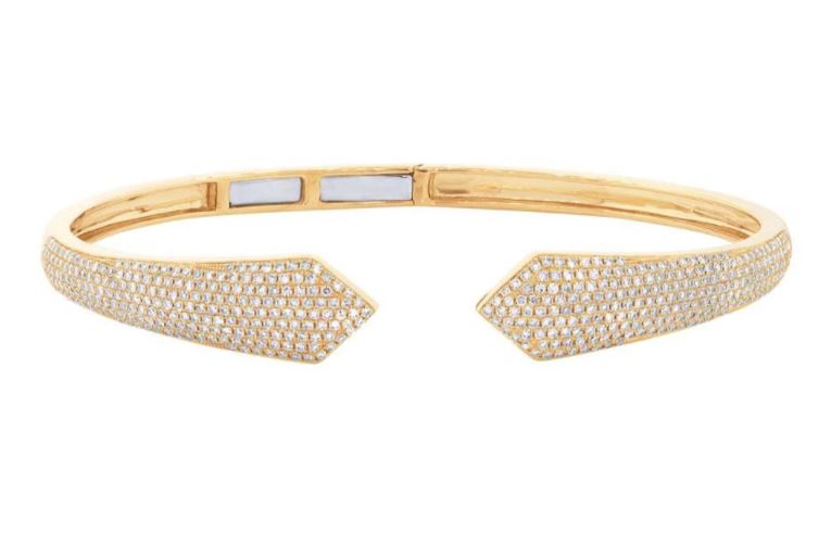 Pave Diamond Kite Cuff Bracelet