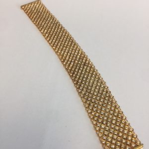 7.5CT Yellow Gold Diamond Mesh Bracelet BRACELET Bailey's Fine Jewelry