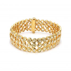 Three Row Mixed Shape Fancy Yellow Diamond Bracelet BRACELET Bailey's Fine Jewelry