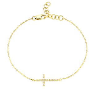 Bailey’s Goldmark Collection Diamond Cross Bracelet BRACELET Bailey's Fine Jewelry