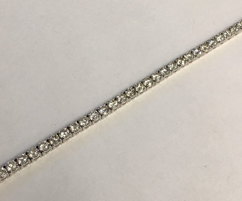 12.10CT Diamond Tennis Bracelet in 18kt White Gold