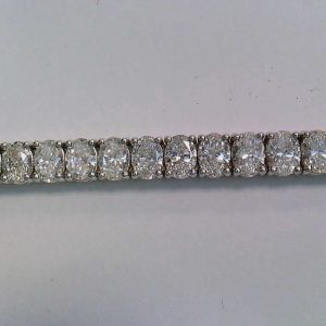 Oval Diamond Tennis Bracelet in 18k White Gold BRACELET Bailey's Fine Jewelry