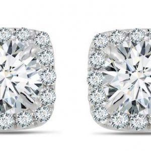Forevermark .82CT Center of My Universe Cushion Halo Diamond Stud Earrings EARRING Bailey's Fine Jewelry
