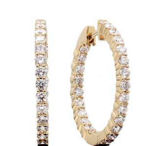 Bailey’s Club Collection Inside Out Diamond Hoop Earrings EARRING Bailey's Fine Jewelry