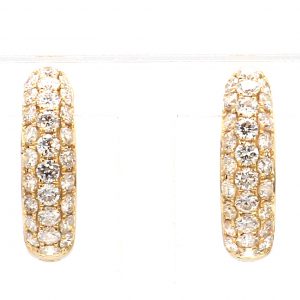 1.15ct Diamond Huggie Hoops EARRING Bailey's Fine Jewelry