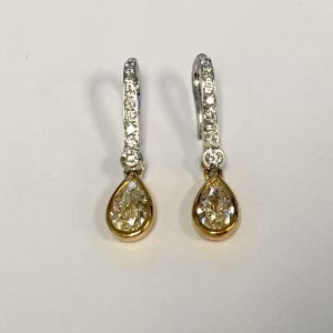 Pear Shape Diamond Bezel Earrings EARRING Bailey's Fine Jewelry