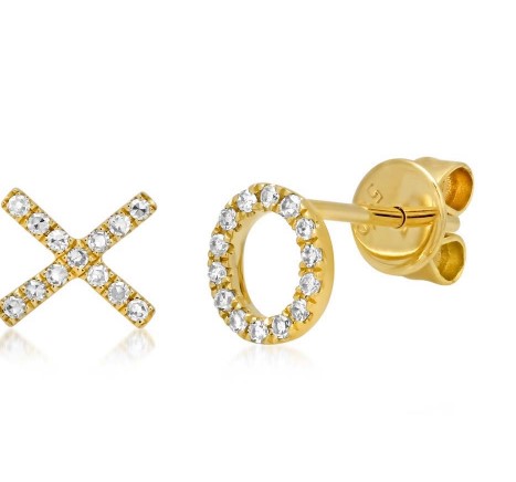 Bailey's Goldmark Collection XO Diamond Stud Earrings