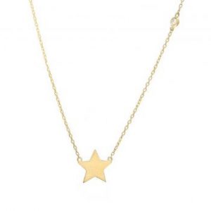 Star Necklace with Diamond in 14kt Yellow Gold NECKLACE Bailey's Fine Jewelry