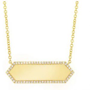 Bailey’s Heritage Collection Diamond Hexagon ID Necklace NECKLACE Bailey's Fine Jewelry