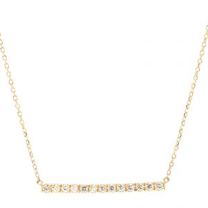 0.25ct Diamond Bar Pendant Necklace NECKLACE Bailey's Fine Jewelry