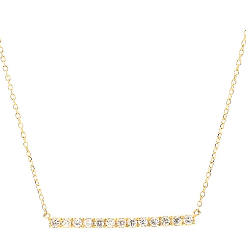 0.25ct Diamond Bar Pendant Necklace