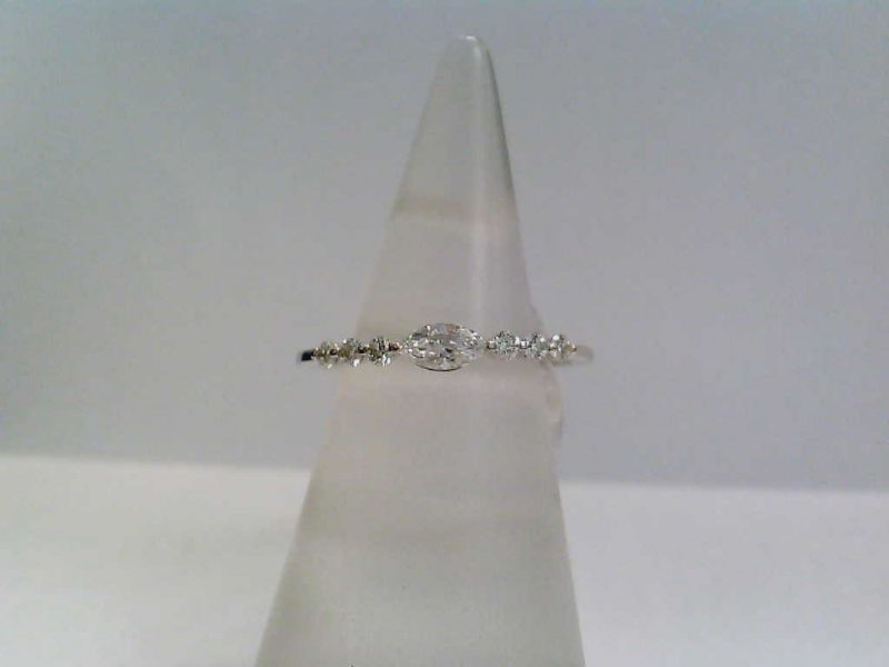 East-West Marquise Diamond Ring in 14k White Gold