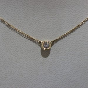 Bezel Set Diamond Pendant Necklace NECKLACE Bailey's Fine Jewelry