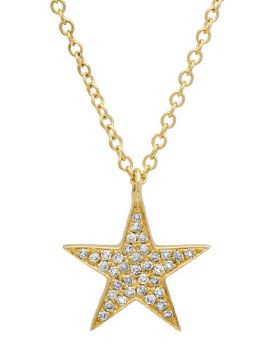 Bailey's Goldmark Collection Diamond Star Pendant Necklace in 14k Yellow Gold