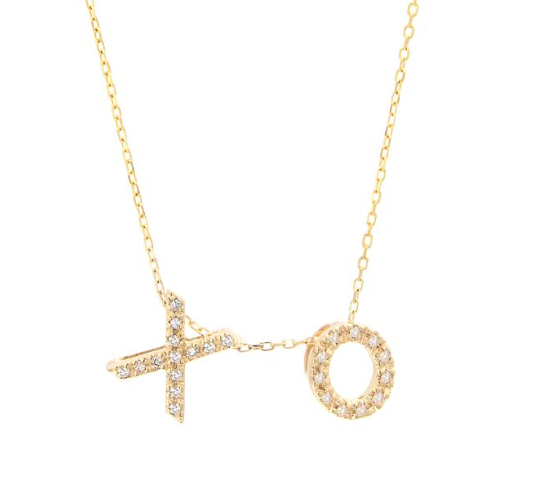 Two Letter Diamond Initial Necklace