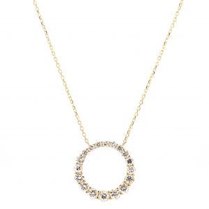 0.88ct Graduated Open Circle Diamond Pendant Necklace NECKLACE Bailey's Fine Jewelry