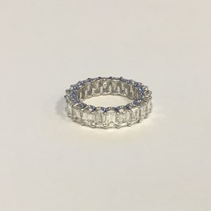5.78CT Emerald Diamond Eternity Ring RINGS Bailey's Fine Jewelry