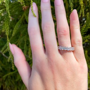 4.44CT Oval Diamond Eternity Ring RINGS Bailey's Fine Jewelry