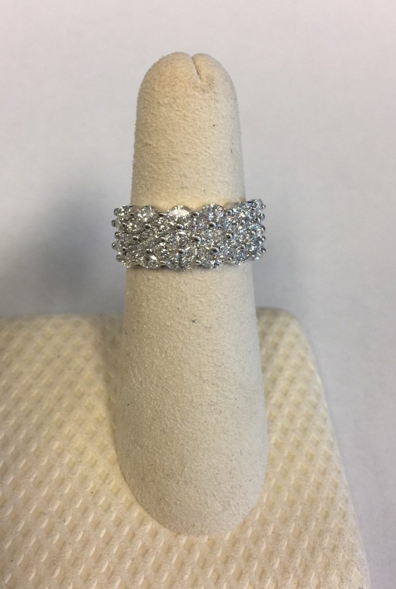Marquise Diamond Multi-Row Ring in 14k White Gold