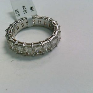 Radiant Diamond Eternity Band in 18k White Gold RINGS Bailey's Fine Jewelry