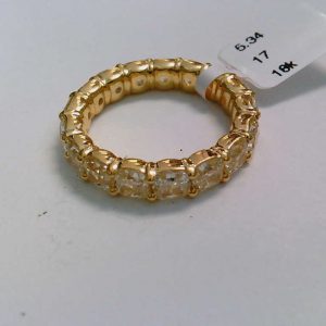 Fancy Yellow Diamond Eternity Band in 18k Yellow Gold RINGS Bailey's Fine Jewelry