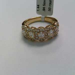 1.44CT Oval Diamond Halo Band Ring RINGS Bailey's Fine Jewelry