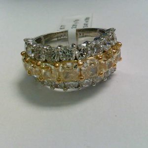 Fancy Yellow Diamond Ring in 18k White Gold RINGS Bailey's Fine Jewelry