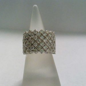 Multi-Row Diamond Band in 14k White Gold RINGS Bailey's Fine Jewelry
