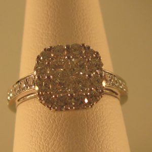 Pricess Cut Diamond Halo Ring RINGS Bailey's Fine Jewelry