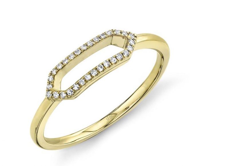 Bailey's Goldmark Collection Open Hexagon Diamond Ring
