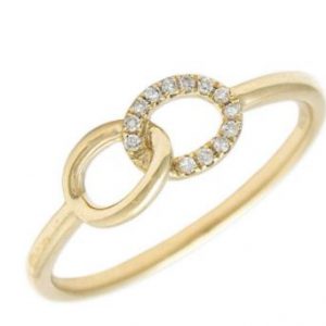 Open Link Ring with Pave Diamonds RINGS Bailey's Fine Jewelry