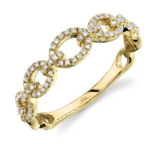 Pave Diamond Open Link Ring