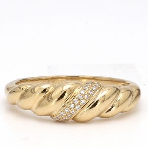 Croissant Band Ring With Diamonds RINGS Bailey's Fine Jewelry