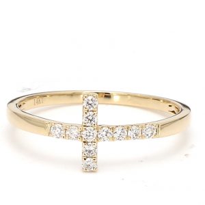 East West Diamond Cross Ring RINGS Bailey's Fine Jewelry