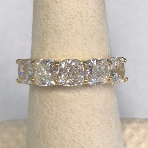 3.52CT Cushion Diamond Band Ring RINGS Bailey's Fine Jewelry