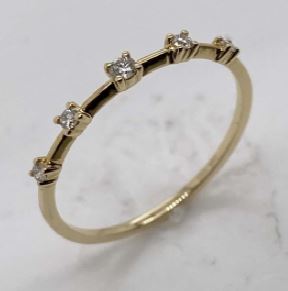 Diamond Ring with 5 Basket Set Diamonds RINGS Bailey's Fine Jewelry