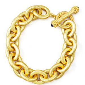 Elizabeth Locke 19kt Yellow Gold Heavy Oval Link Toggle Bracelet BRACELET Bailey's Fine Jewelry