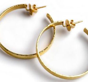 Elizabeth Locke Flat Ribbon Hoop Earrings EARRING Bailey's Fine Jewelry