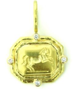 Elizabeth Locke Octagonal Horse Pendant ENHANCER Bailey's Fine Jewelry
