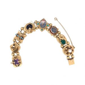 Bailey’s Estate Mid-Century Multi Gemstone Slide Bracelet BRACELET Bailey's Fine Jewelry