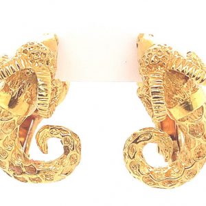 Bailey’s Estate Vintage Ram Head and Dragon Tail Earrings EARRING Bailey's Fine Jewelry