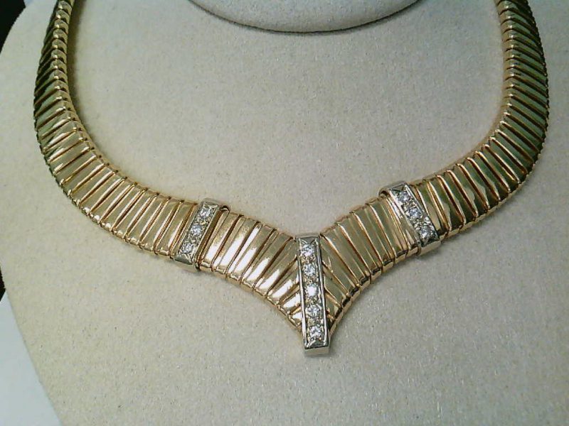 Bailey's Estate Vintage Italian Tubogas Diamond Necklace