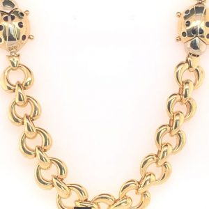 Baileys Estate Italian Ladybug Gold Link Necklace NECKLACE Bailey's Fine Jewelry