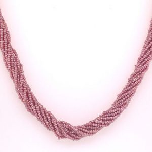 Bailey’s Estate Mid Century Dyed Pink Multi Strand Seed Pearl Necklace NECKLACE Bailey's Fine Jewelry